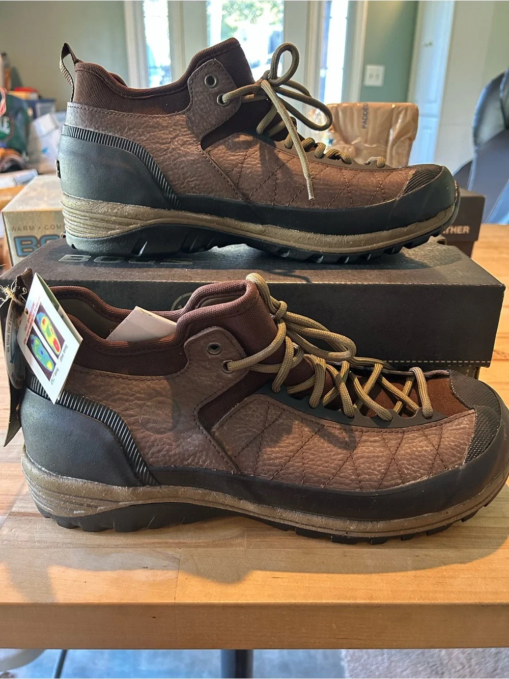 Bogs Men's Brown and Black Waterproof Hiking Boots